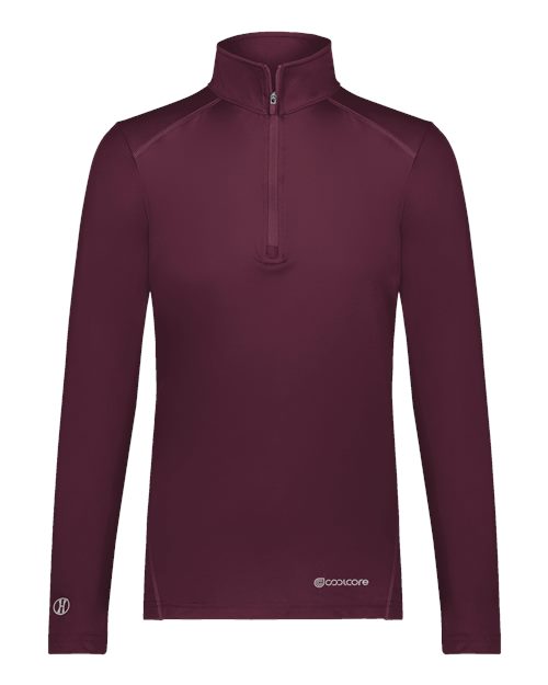 Women's CoolCore® Quarter-Zip Pullover - Maroon