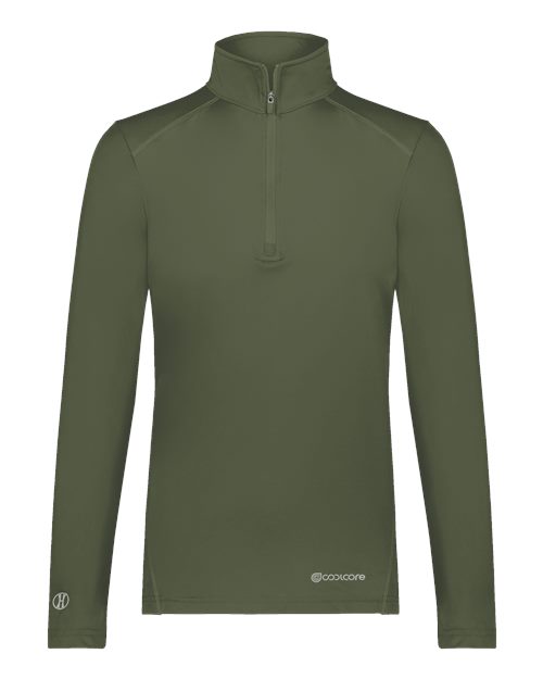 Women's CoolCore® Quarter-Zip Pullover - Olive