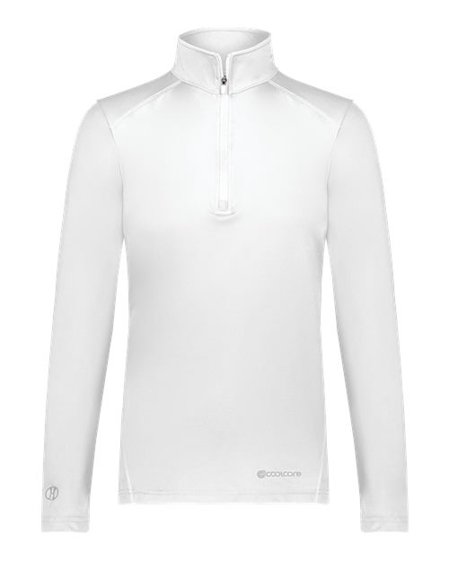 Women's CoolCore® Quarter-Zip Pullover - White