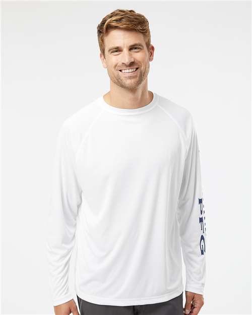 Men's PFG Terminal Tackle™ Long Sleeve T-Shirt - White/ Nightshade