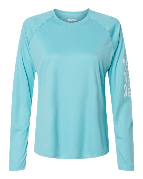 Women's PFG Tidal Tee™ II Long Sleeve - Clear Blue/ White