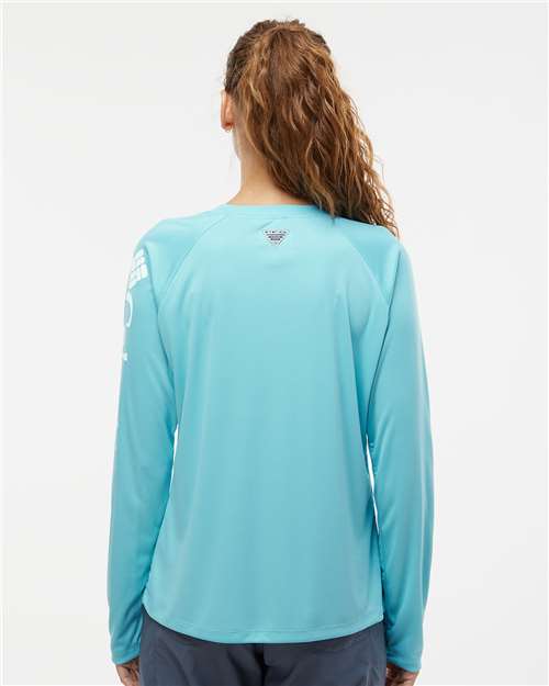 Women's PFG Tidal Tee™ II Long Sleeve - Clear Blue/ White