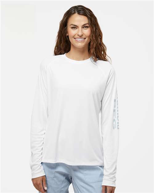 Women's PFG Tidal Tee™ II Long Sleeve - White/ Cirrus Grey