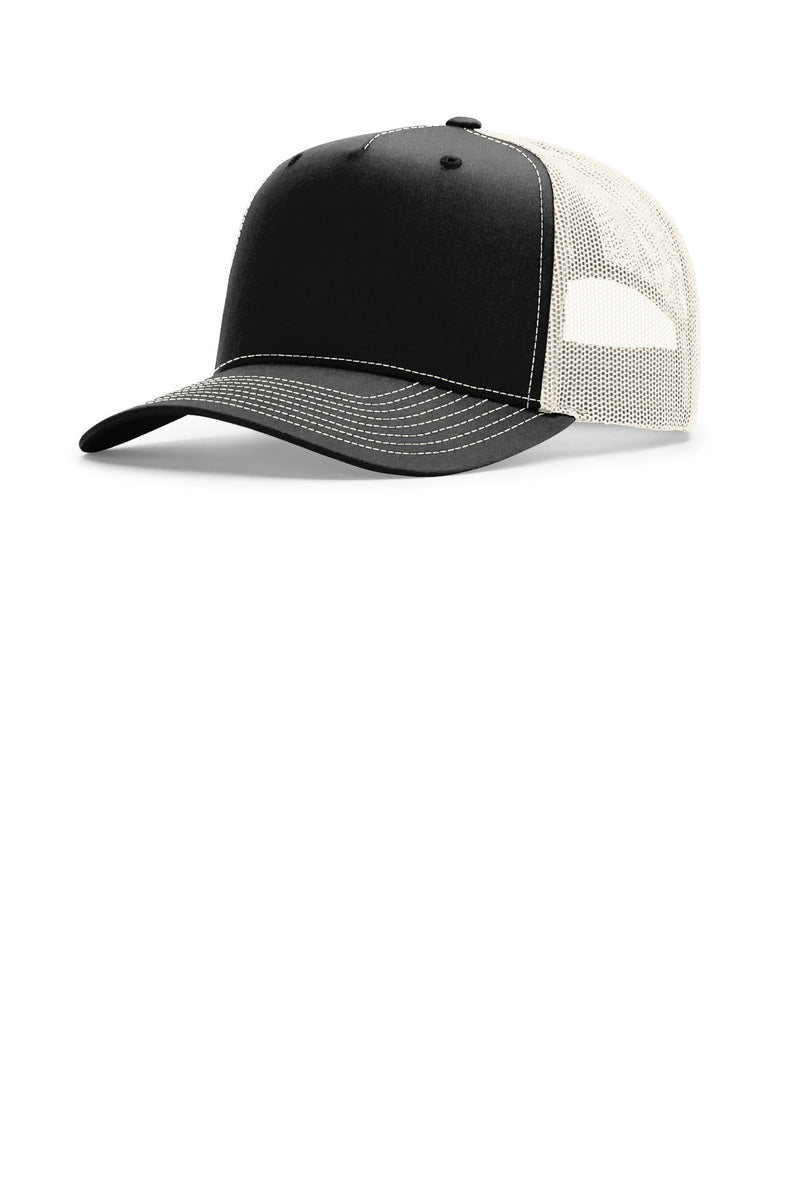 Richardson Five-Panel Champ Trucker - Black/ Birch