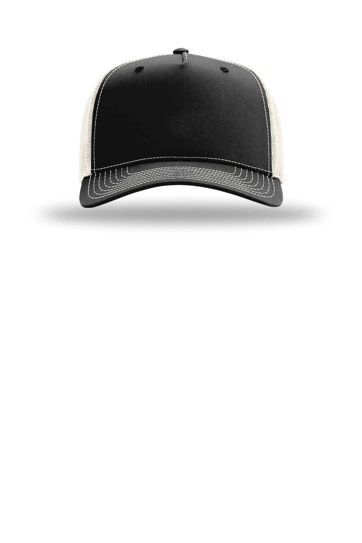 Richardson Five-Panel Champ Trucker - Black/ Birch