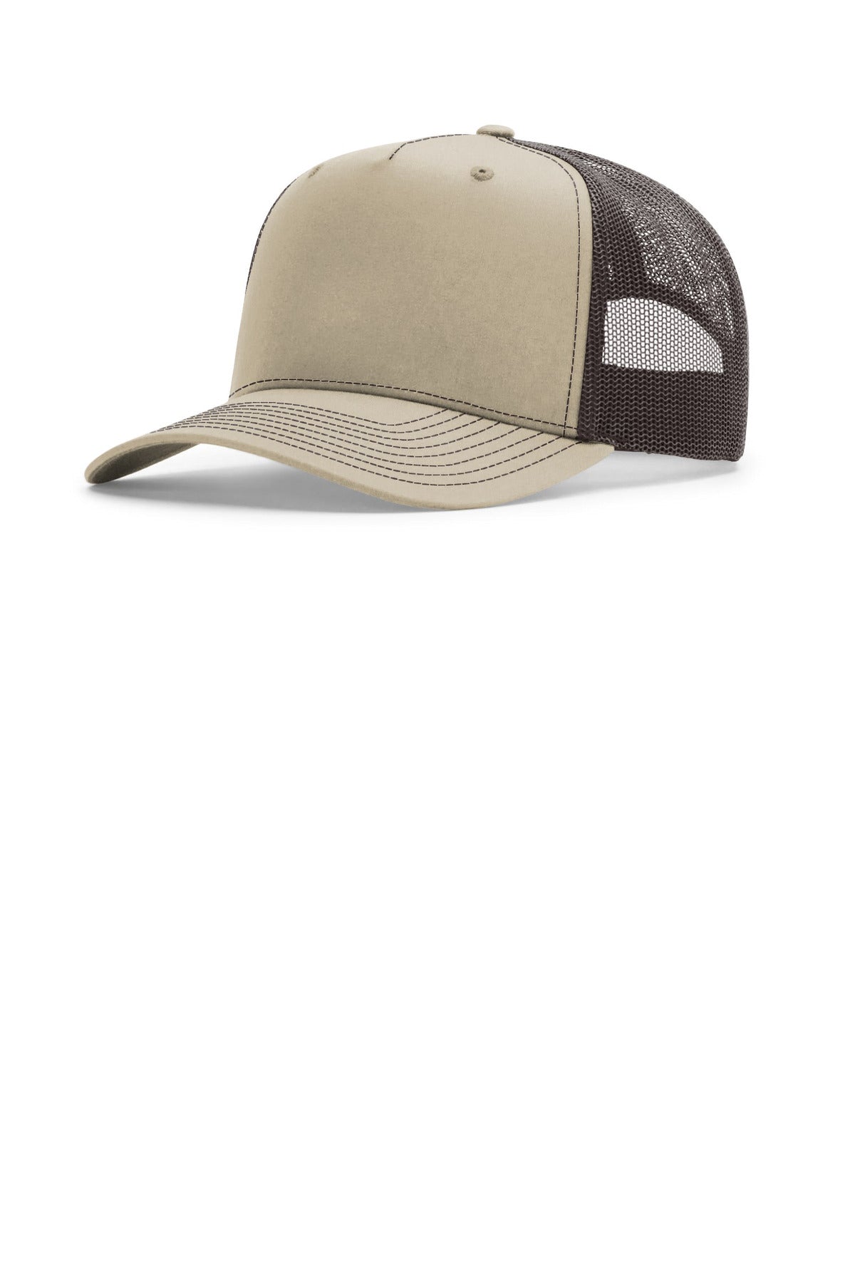 Richardson Five-Panel Champ Trucker - Khaki/ Coffee