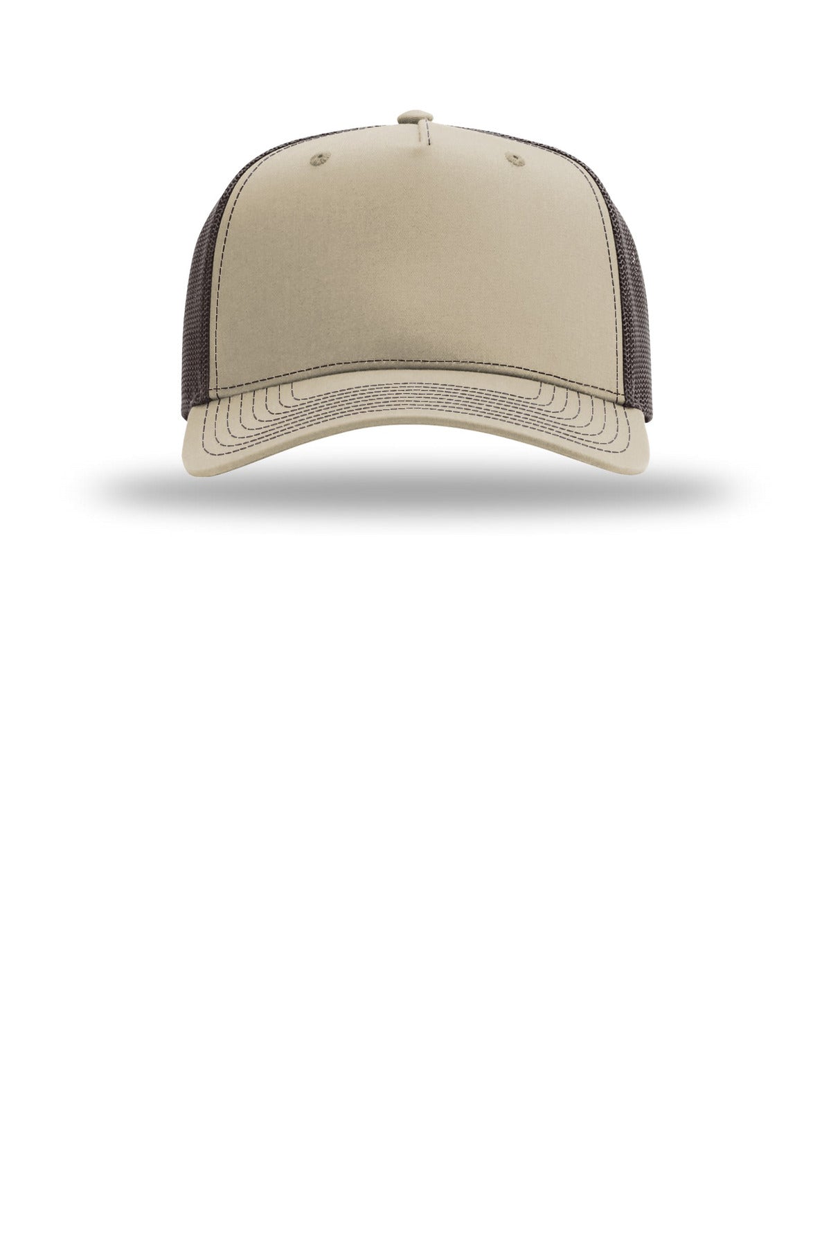 Richardson Five-Panel Champ Trucker - Khaki/ Coffee