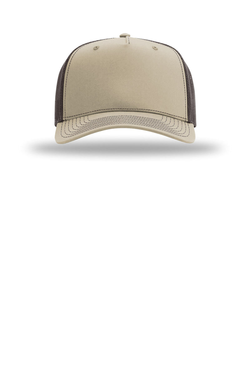 Richardson Five-Panel Champ Trucker - Khaki/ Coffee