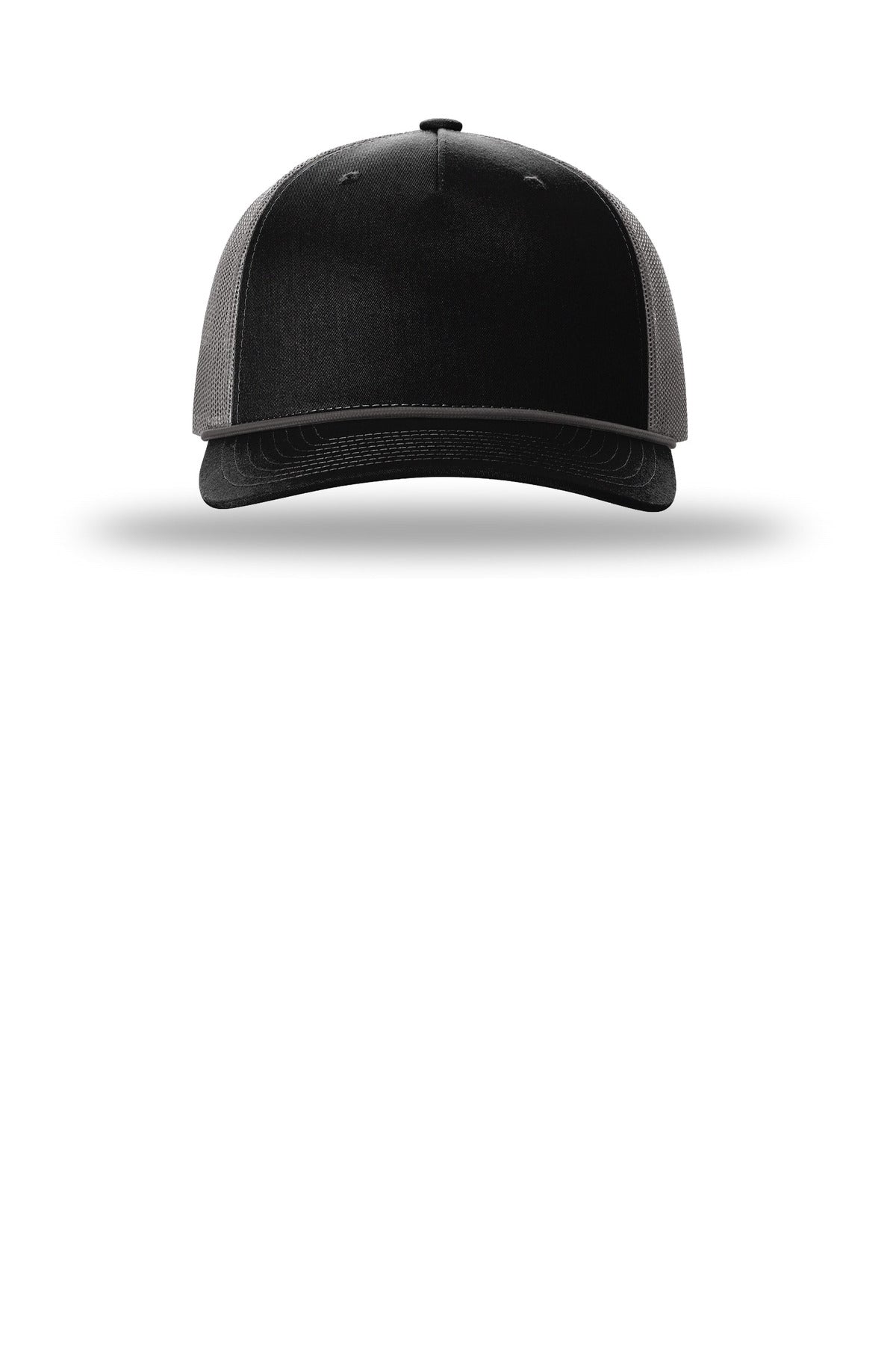 Richardson Five-Panel with Rope - Black/ Charcoal/ Charcoal