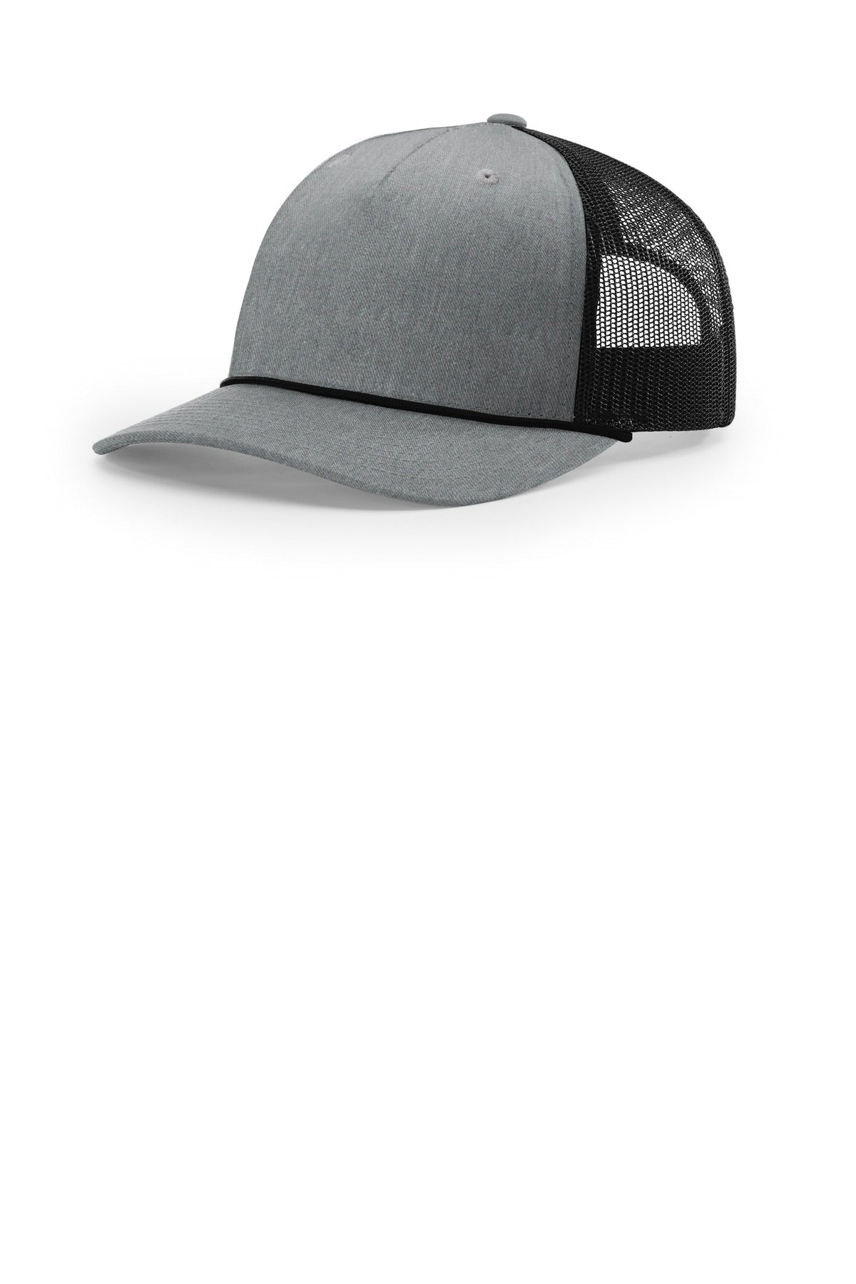 Richardson Five-Panel with Rope - Heather Grey/ Black/ Black