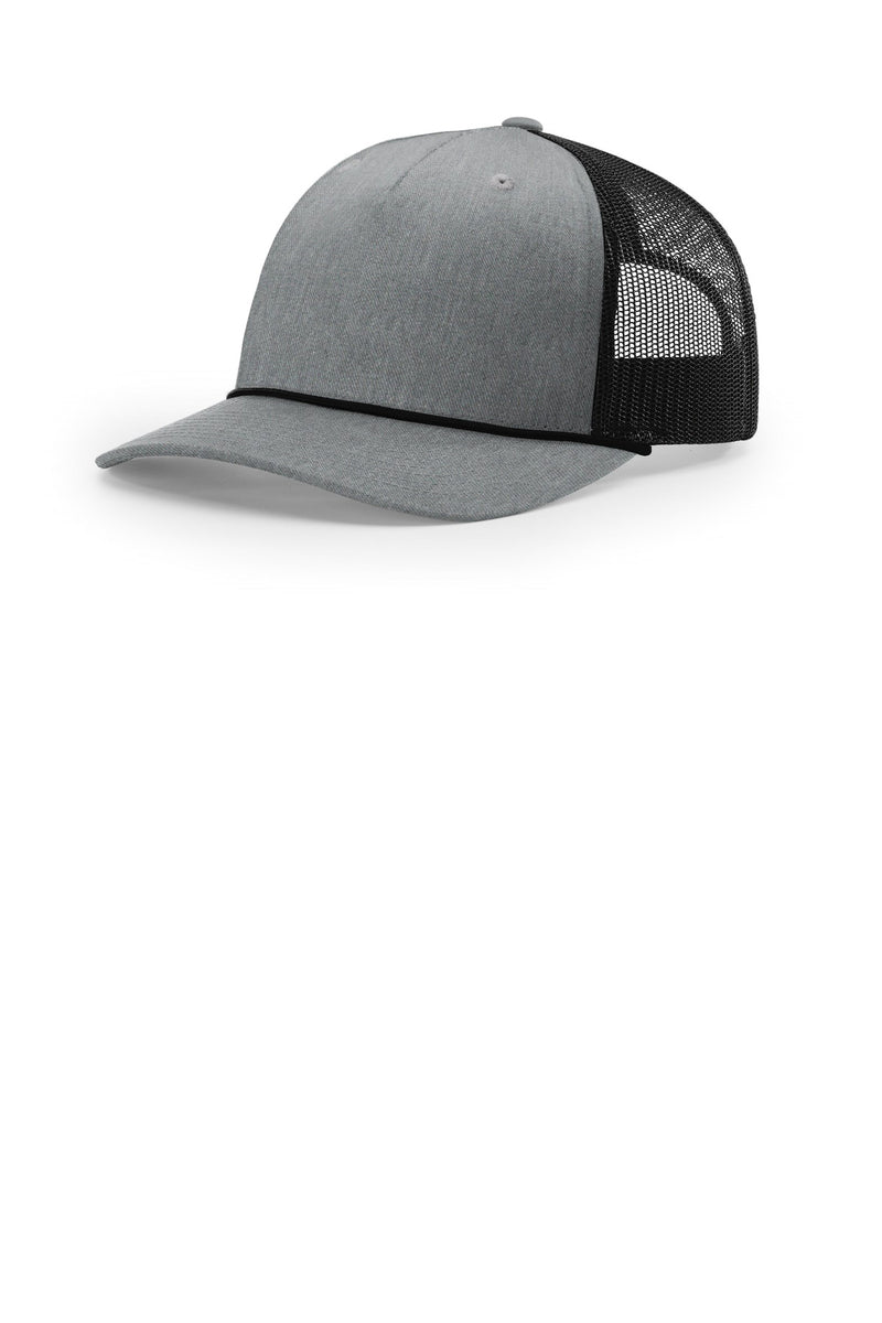 Richardson Five-Panel with Rope - Heather Grey/ Black/ Black