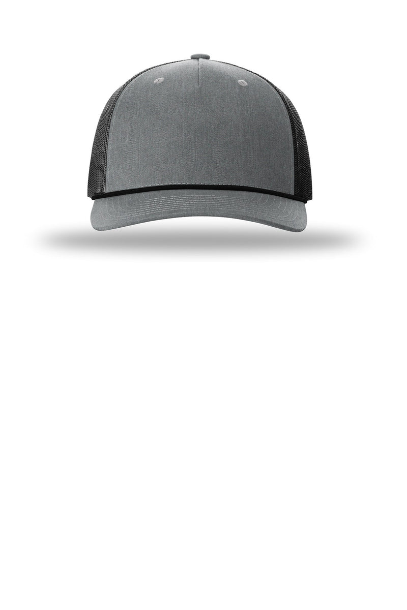 Richardson Five-Panel with Rope - Heather Grey/ Black/ Black