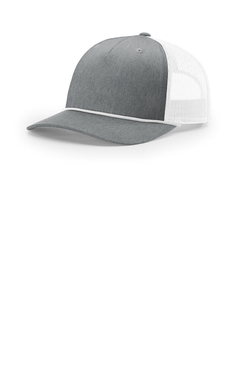 Richardson Five-Panel with Rope - Heather Grey/ White/ White