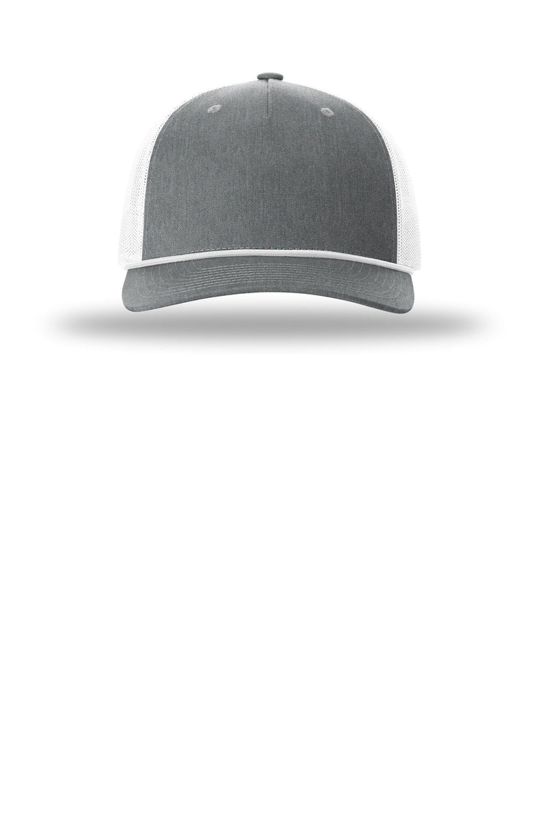 Richardson Five-Panel with Rope - Heather Grey/ White/ White