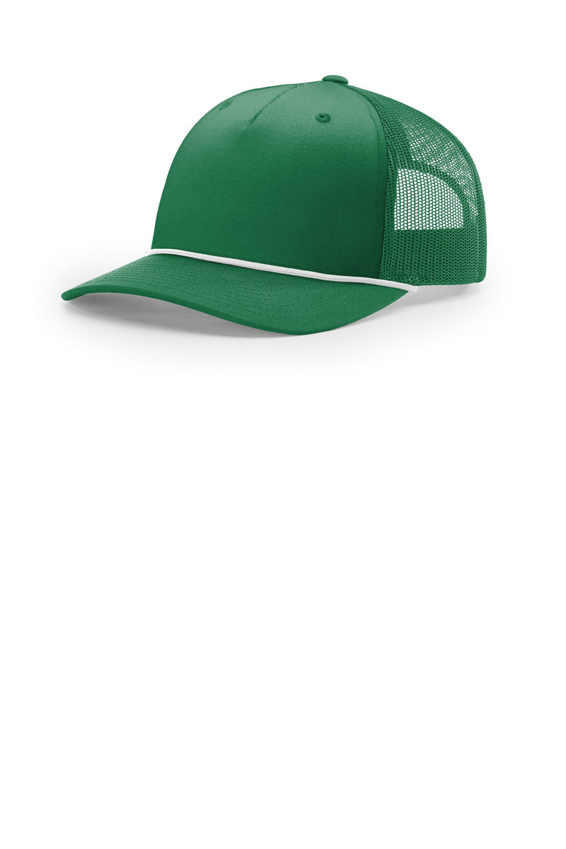 Richardson Five-Panel with Rope - Kelly/ White