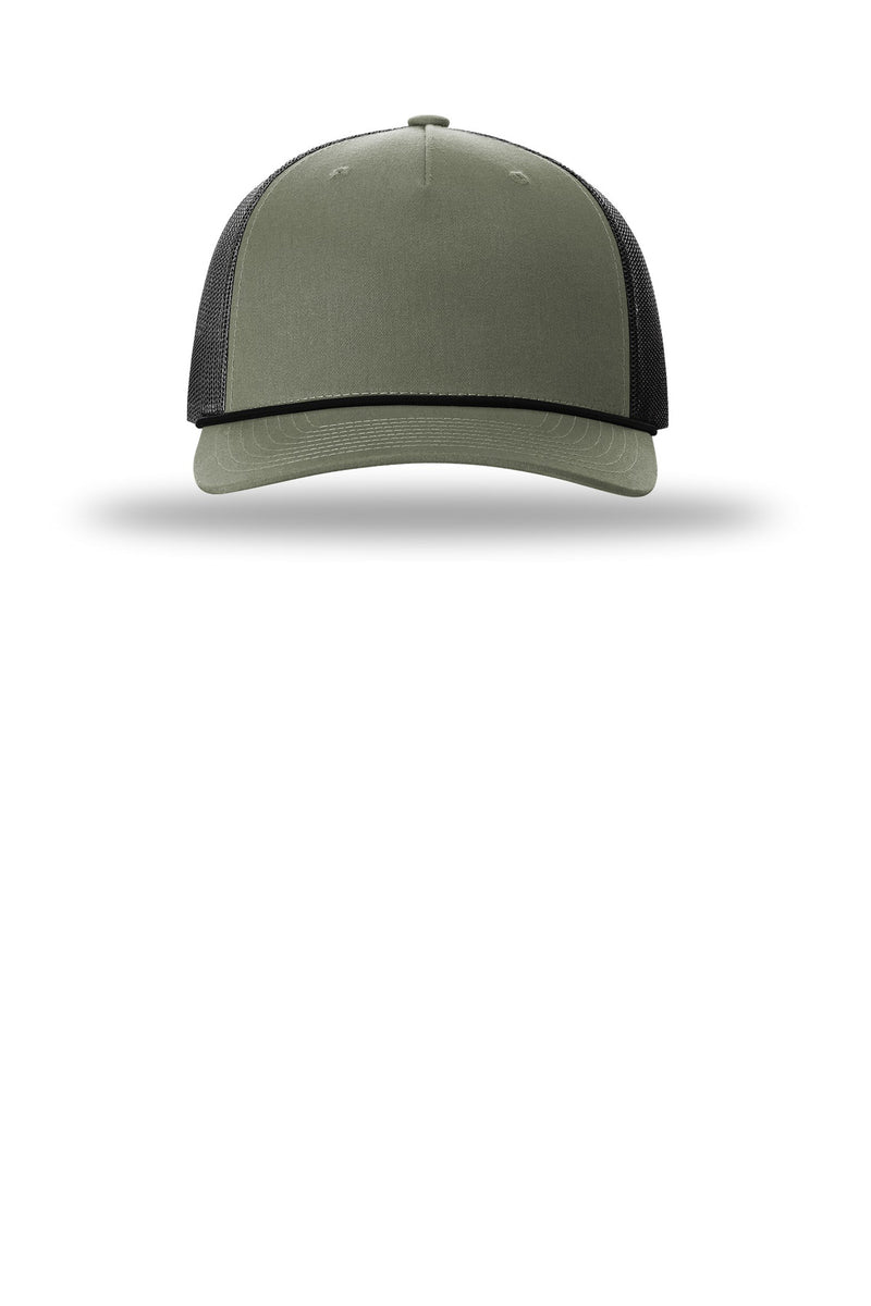 Richardson Five-Panel with Rope - Loden/ Black/ Black