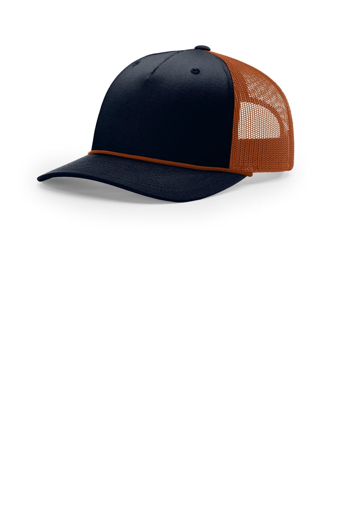 Richardson Five-Panel with Rope - Navy/ Dark Orange/ Dark Orange