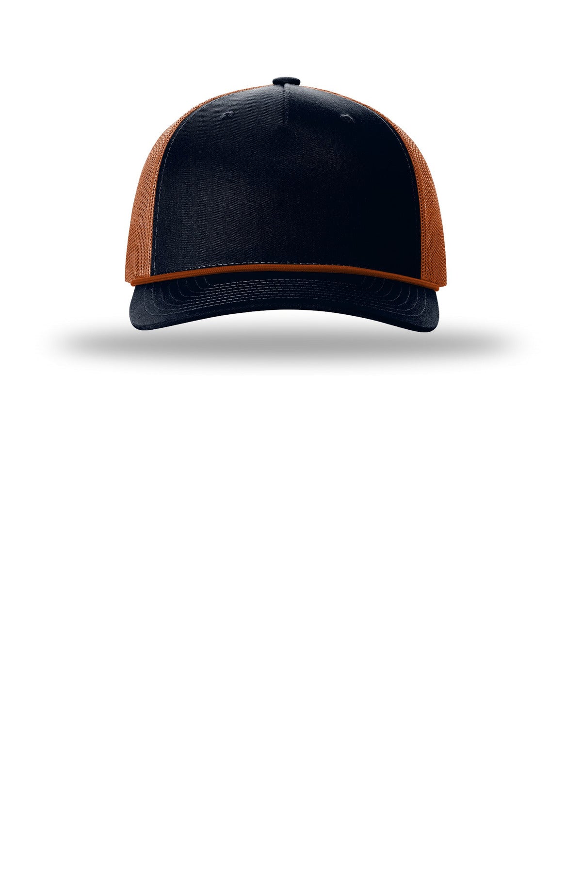 Richardson Five-Panel with Rope - Navy/ Dark Orange/ Dark Orange
