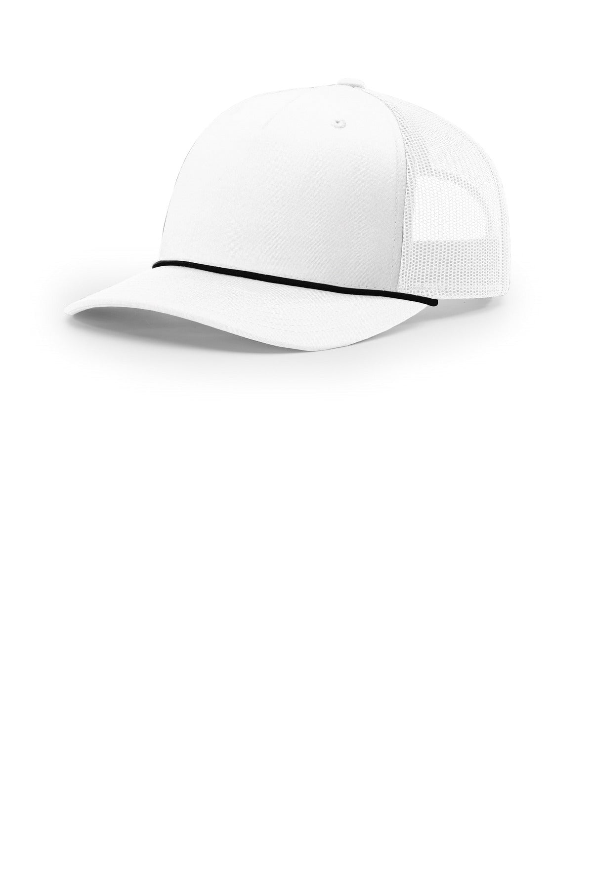 Richardson Five-Panel with Rope - White/ Black