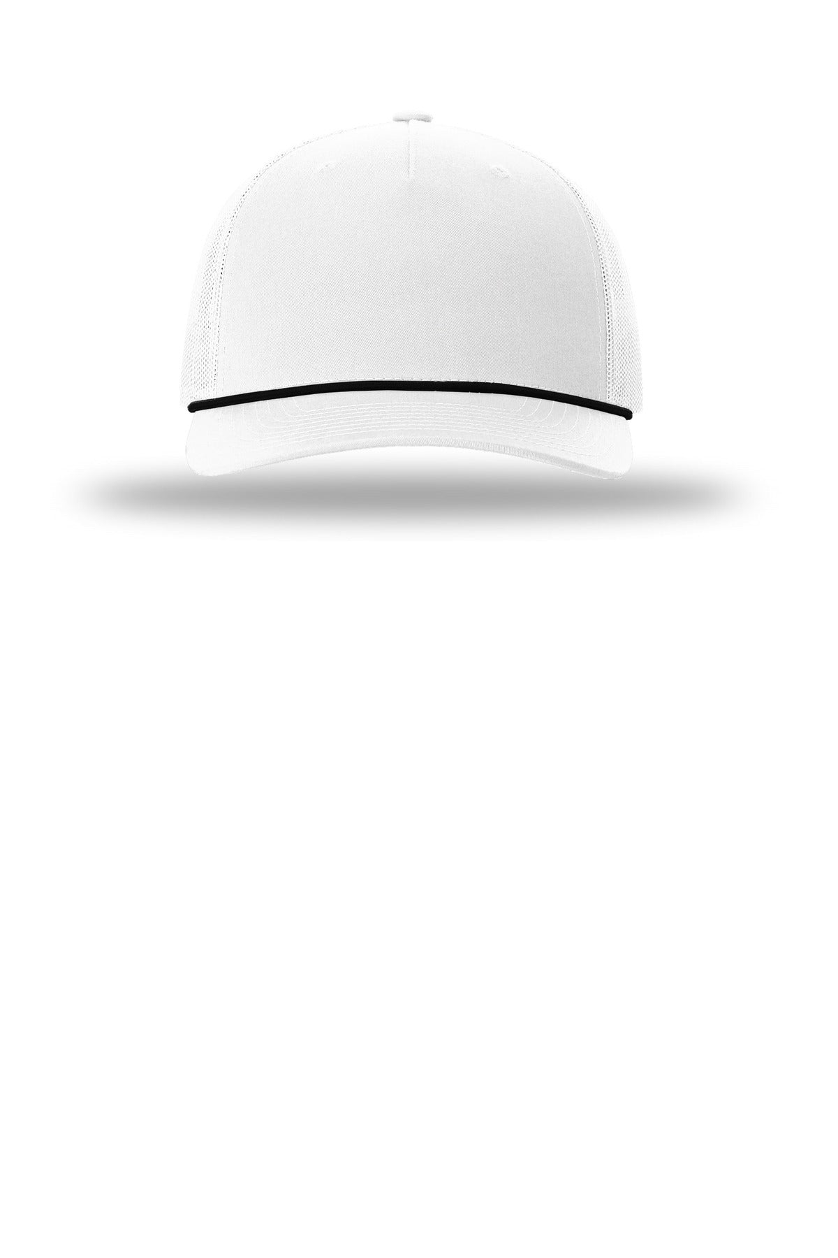Richardson Five-Panel with Rope - White/ Black