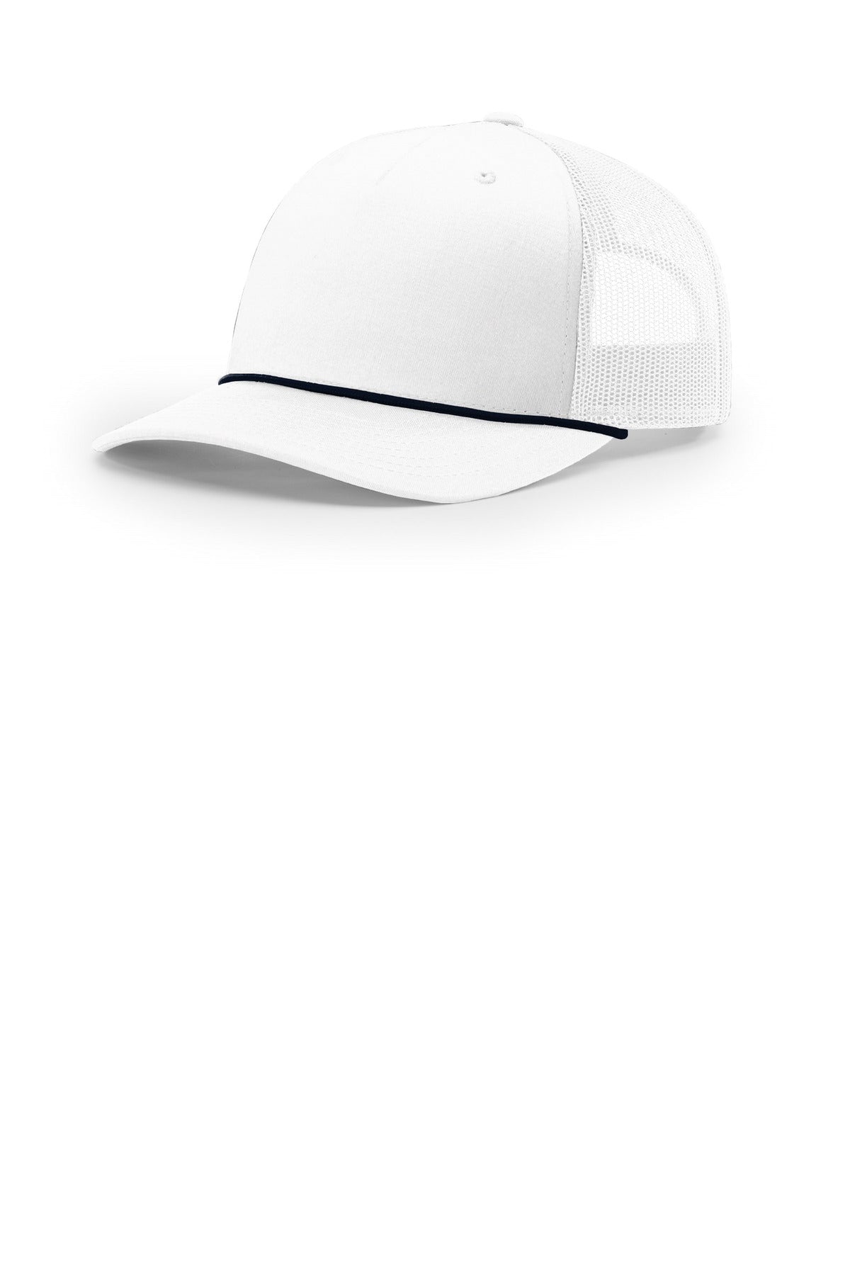 Richardson Five-Panel with Rope - White/ Navy