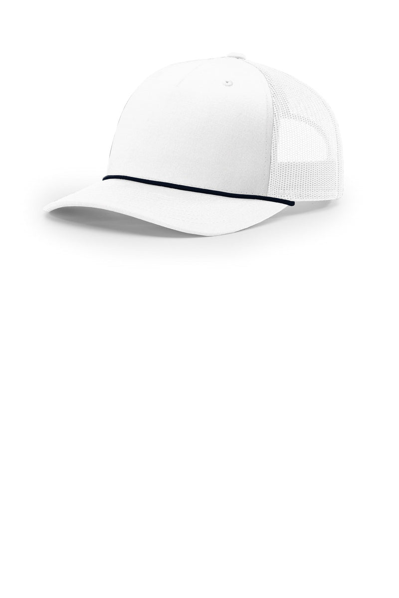 Richardson Five-Panel with Rope - White/ Navy