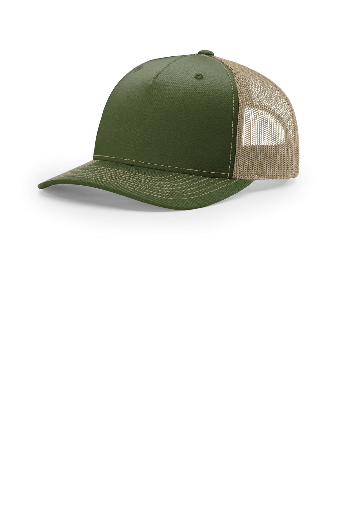 Richardson Five-Panel Trucker - Army Olive/ Tan