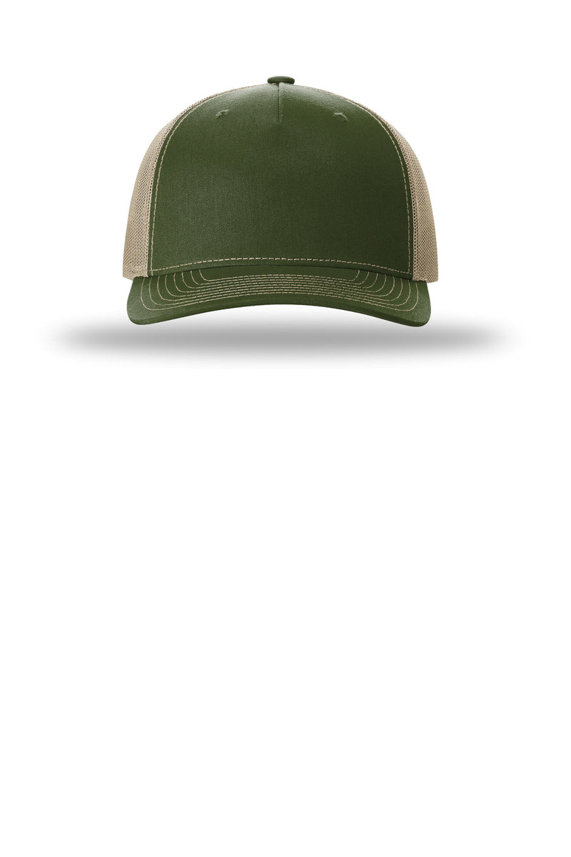 Richardson Five-Panel Trucker - Army Olive/ Tan