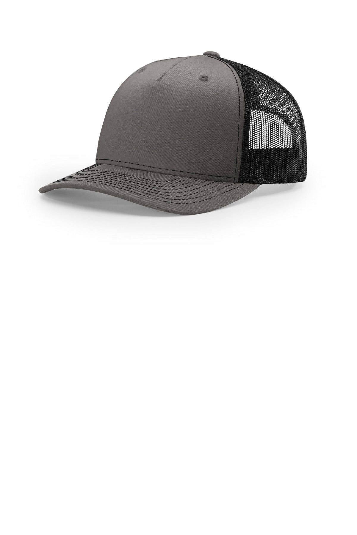 Richardson Five-Panel Trucker - Charcoal/ Black