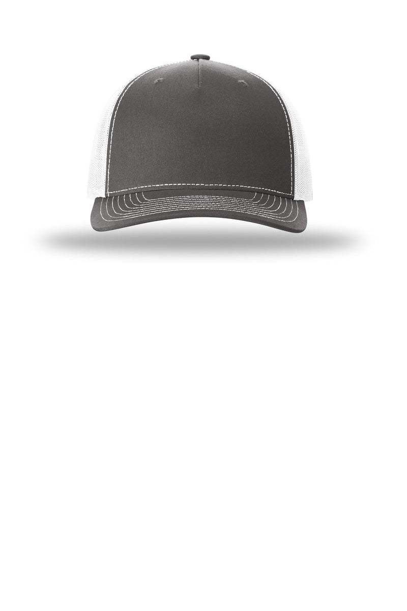 Richardson Five-Panel Trucker - Charcoal/ White