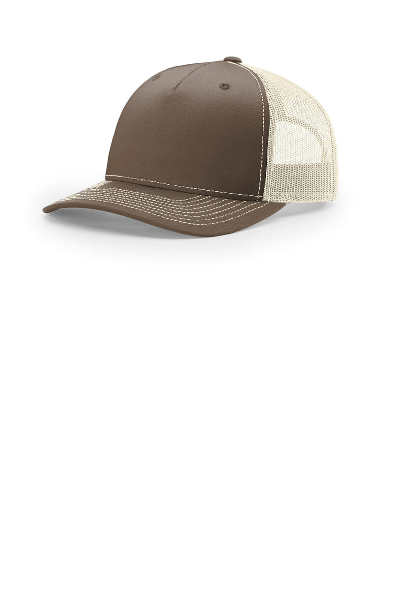 Richardson Five-Panel Trucker - Chocolate Chip/ Birch