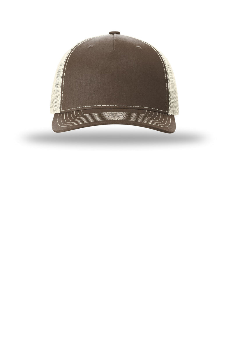 Richardson Five-Panel Trucker - Chocolate Chip/ Birch