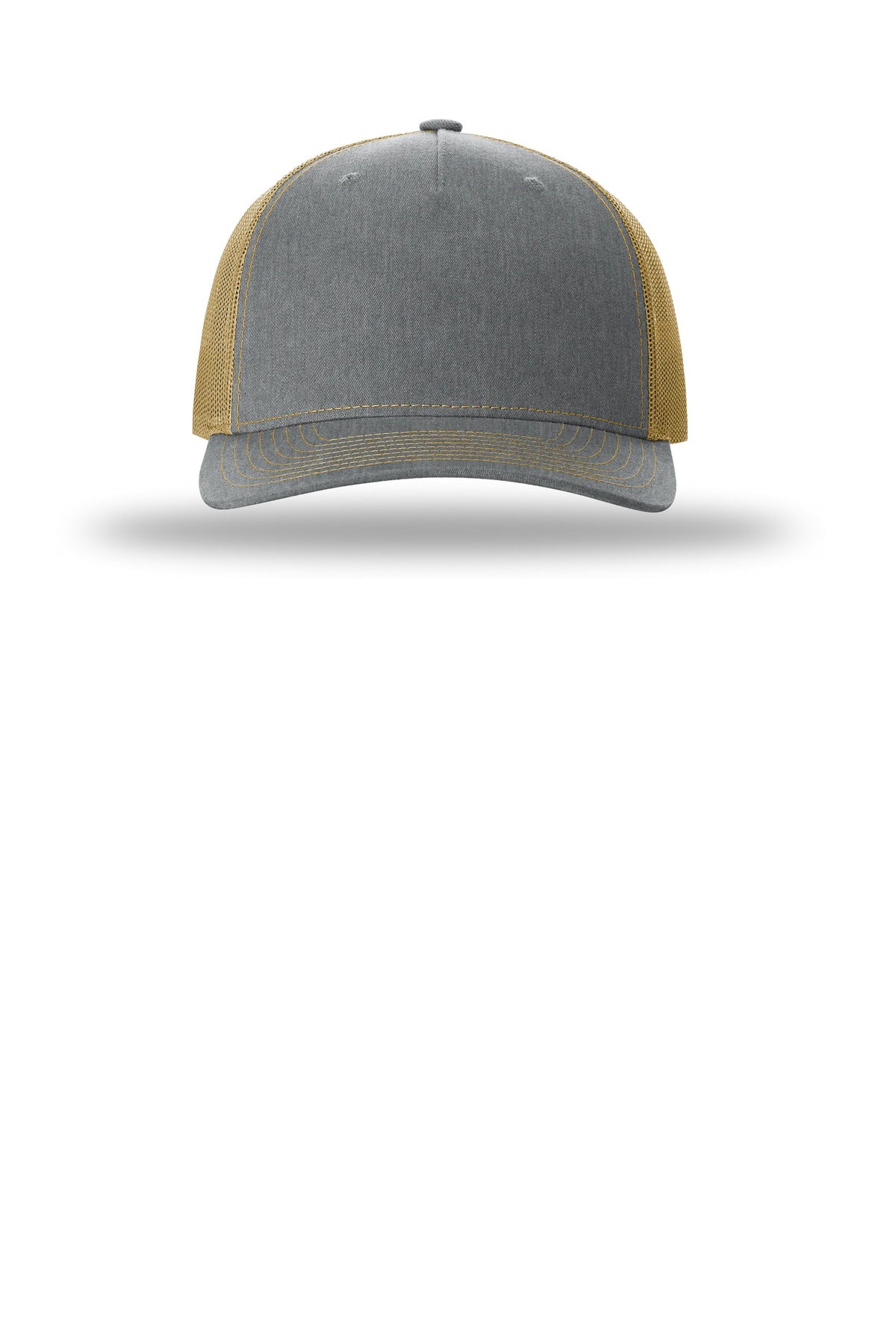Richardson Five-Panel Trucker - Heather Grey/ Amber Gold