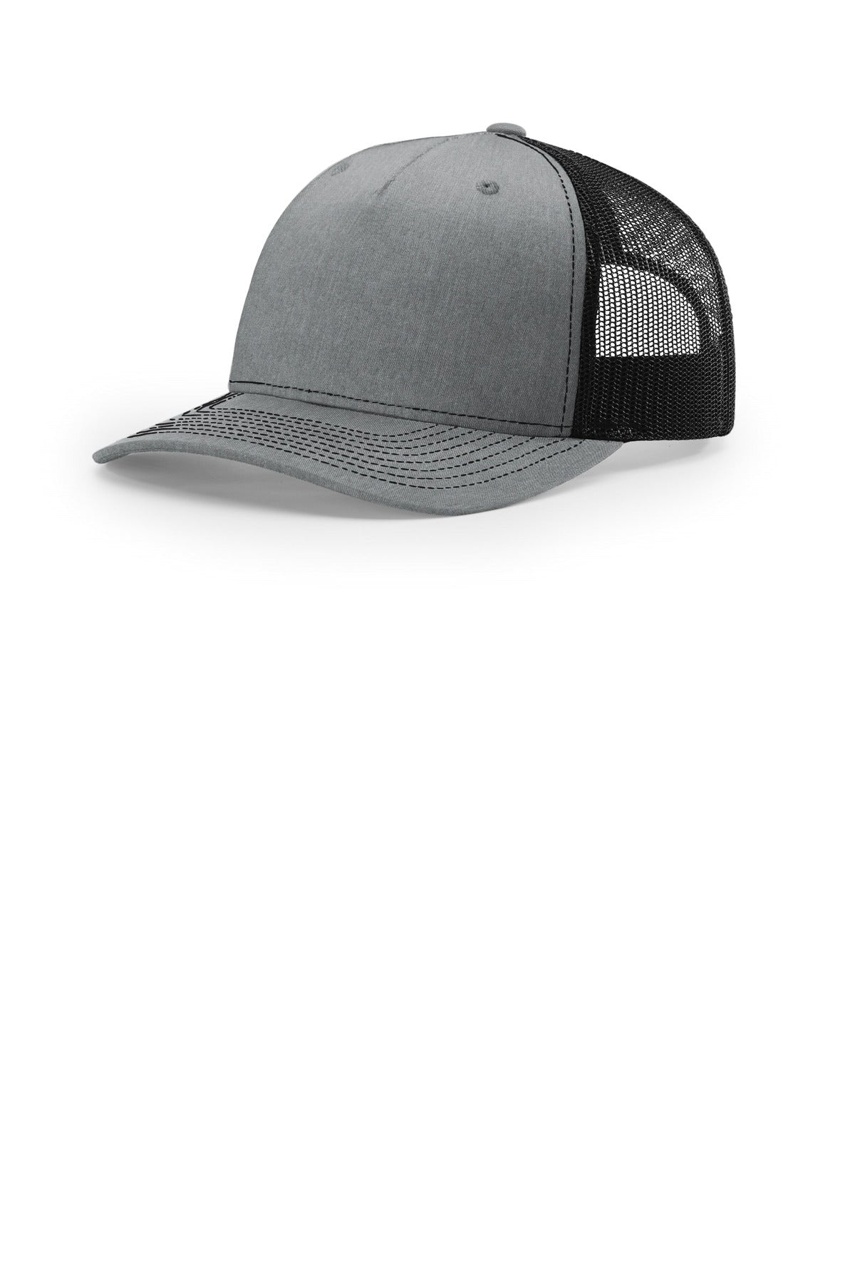 Richardson Five-Panel Trucker - Heather Grey/ Black