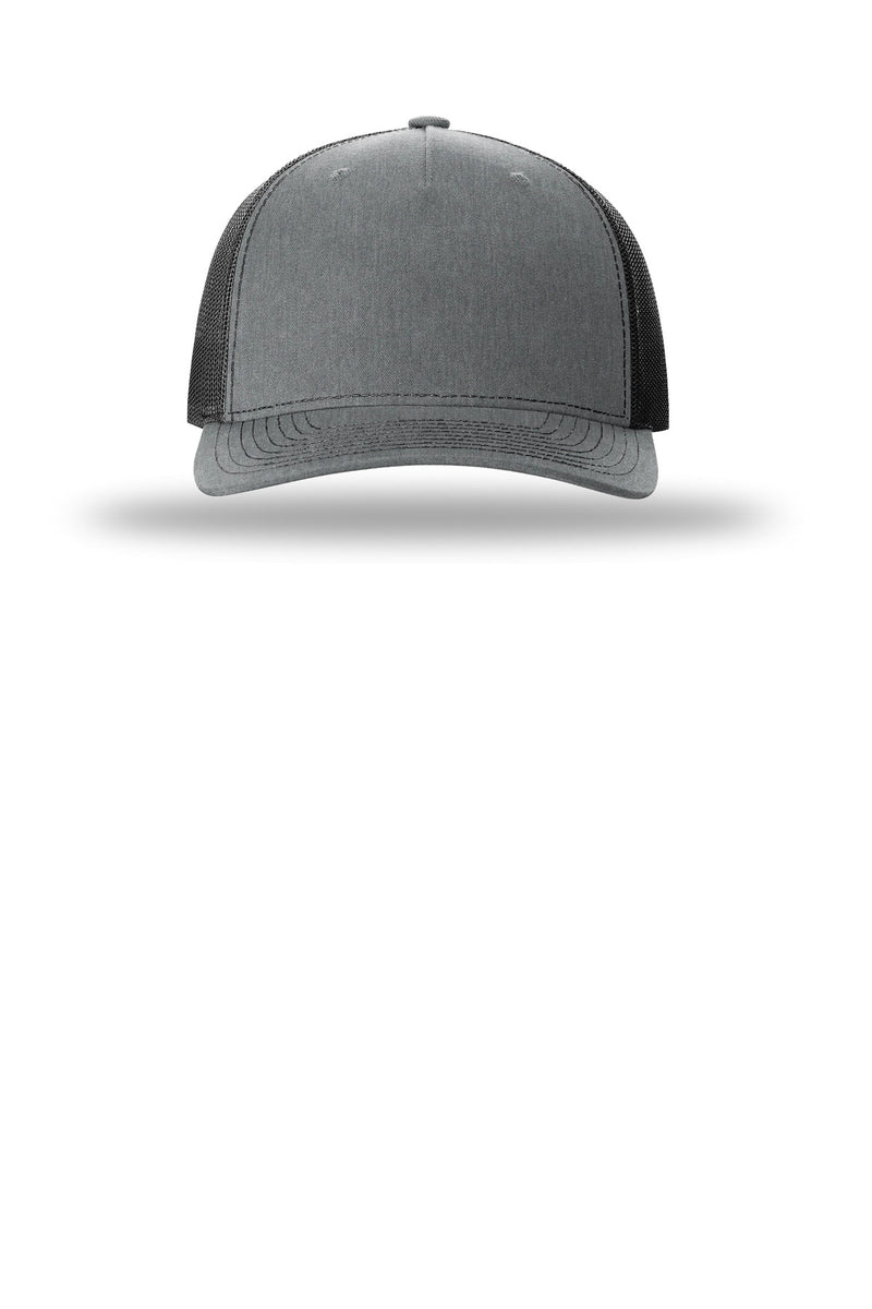Richardson Five-Panel Trucker - Heather Grey/ Black