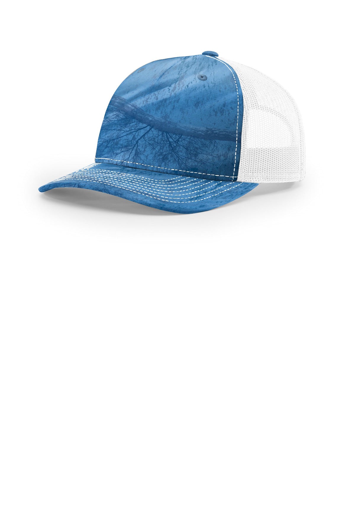 Richardson Printed Five-Panel Trucker - Realtree Fishing Light Blue/ White