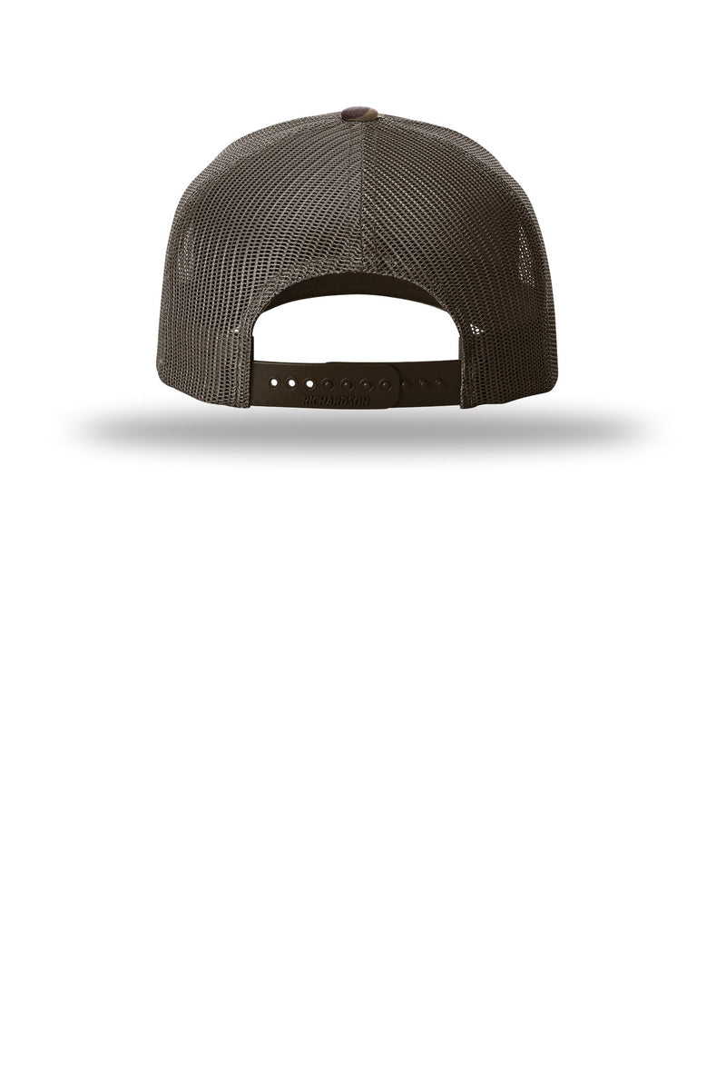 Richardson Printed Five-Panel Trucker - Bark Duck Camo/ Brown