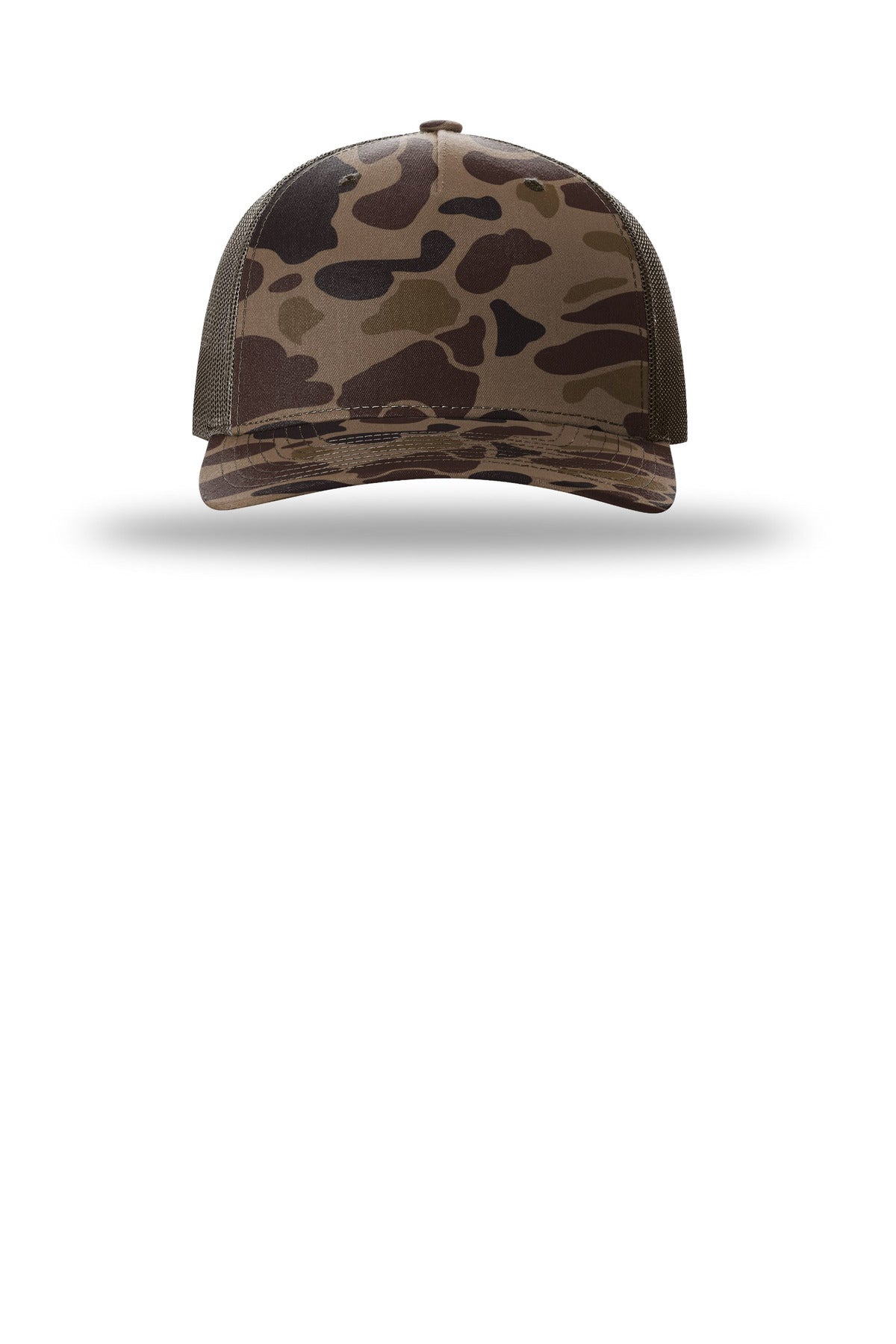 Richardson Printed Five-Panel Trucker - Bark Duck Camo/ Brown