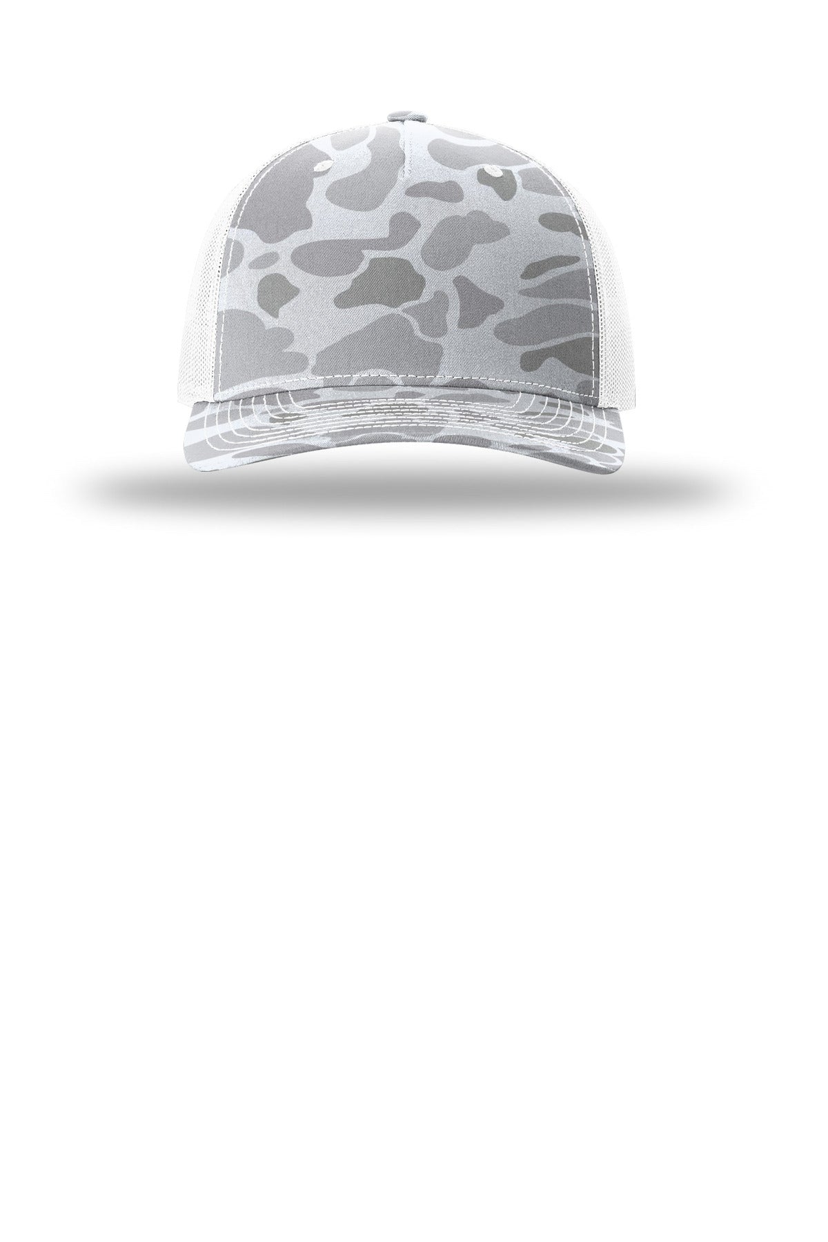 Richardson Printed Five-Panel Trucker - Blizzard Duck Camo/ White