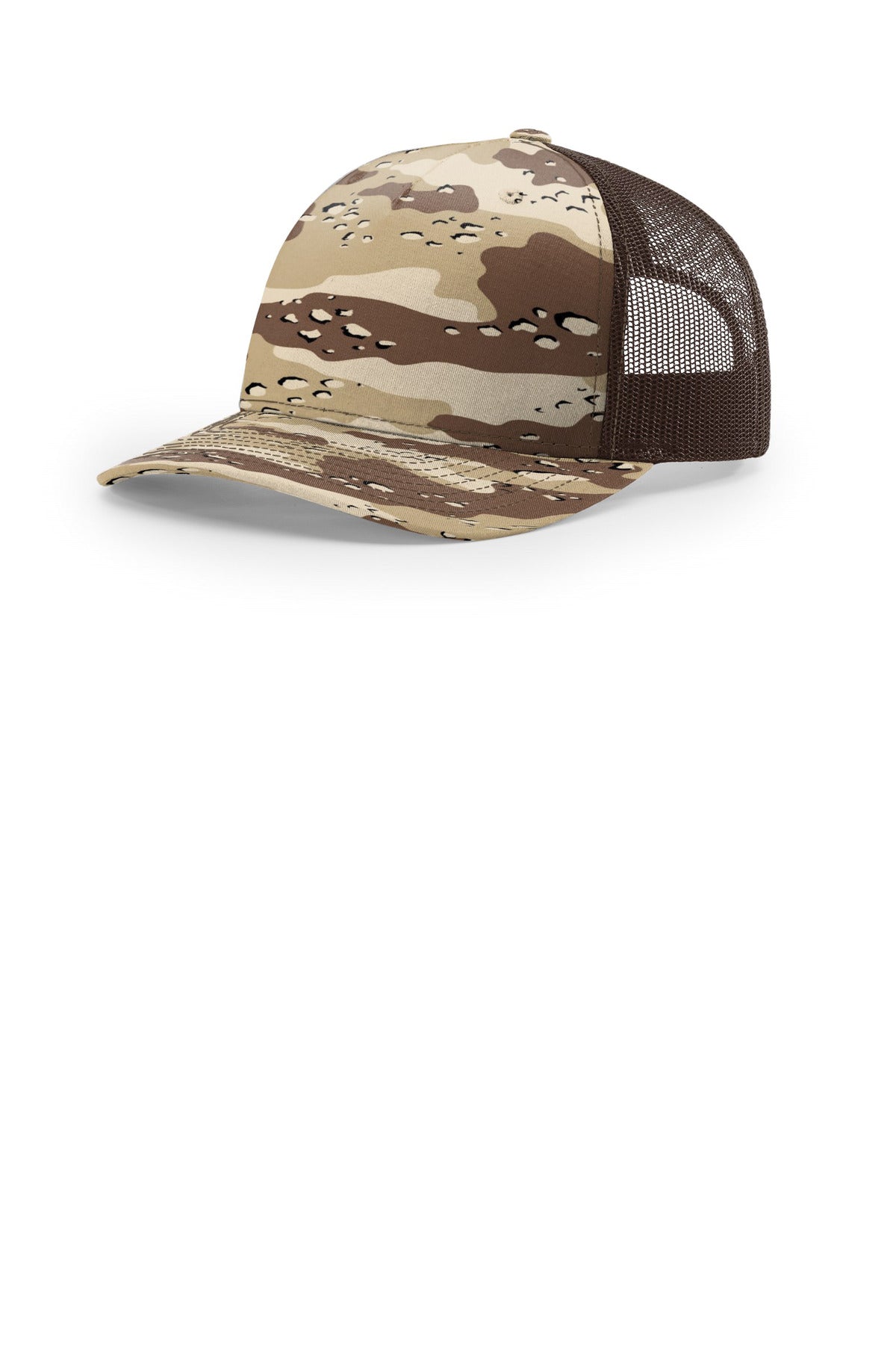 Richardson Printed Five-Panel Trucker - Desert Camo/ Brown