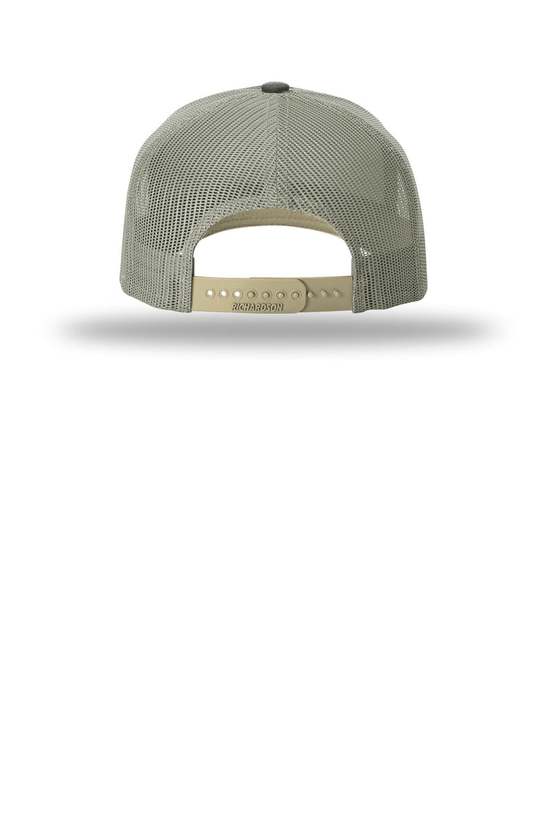 Richardson Printed Five-Panel Trucker - Digital Camo/ Light Green