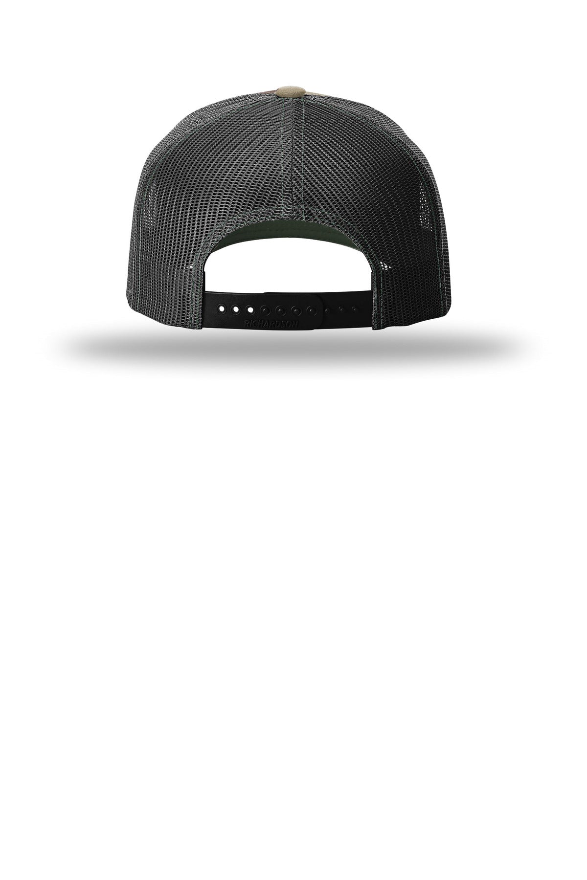 Richardson Printed Five-Panel Trucker - Green Camo/ Black