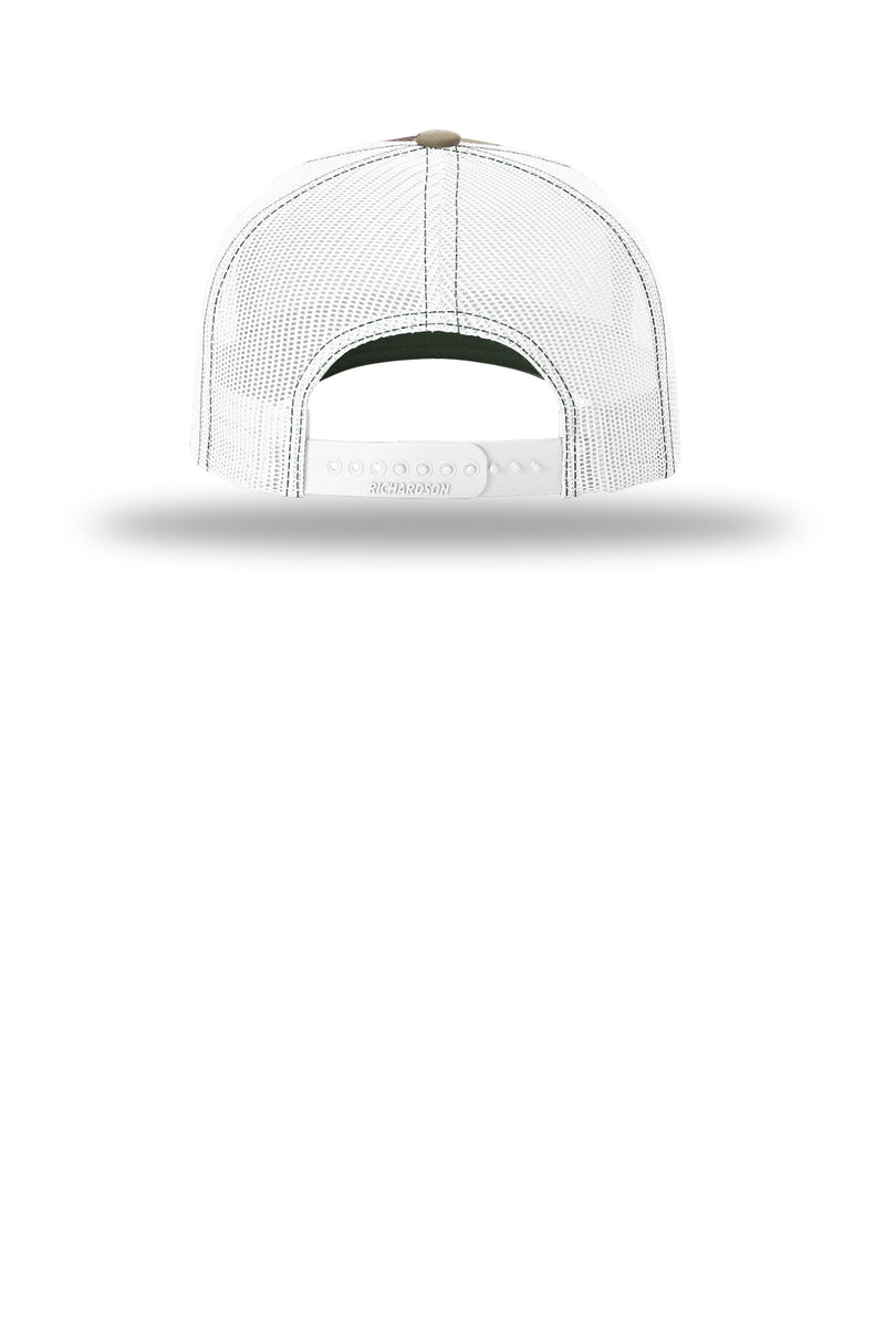Richardson Printed Five-Panel Trucker - Green Camo/ White