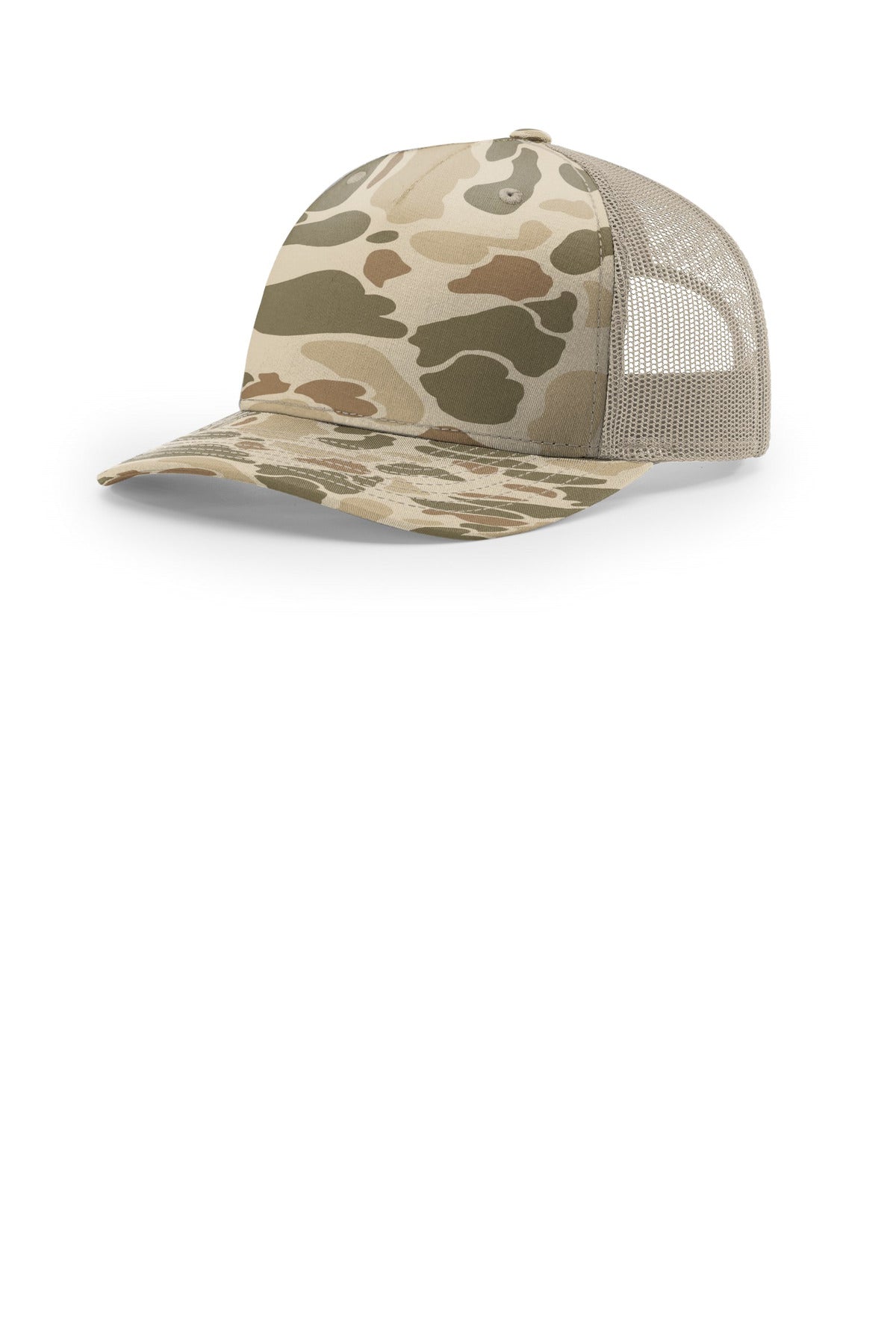 Richardson Printed Five-Panel Trucker - Harvest Duck Camo/ Light Tan