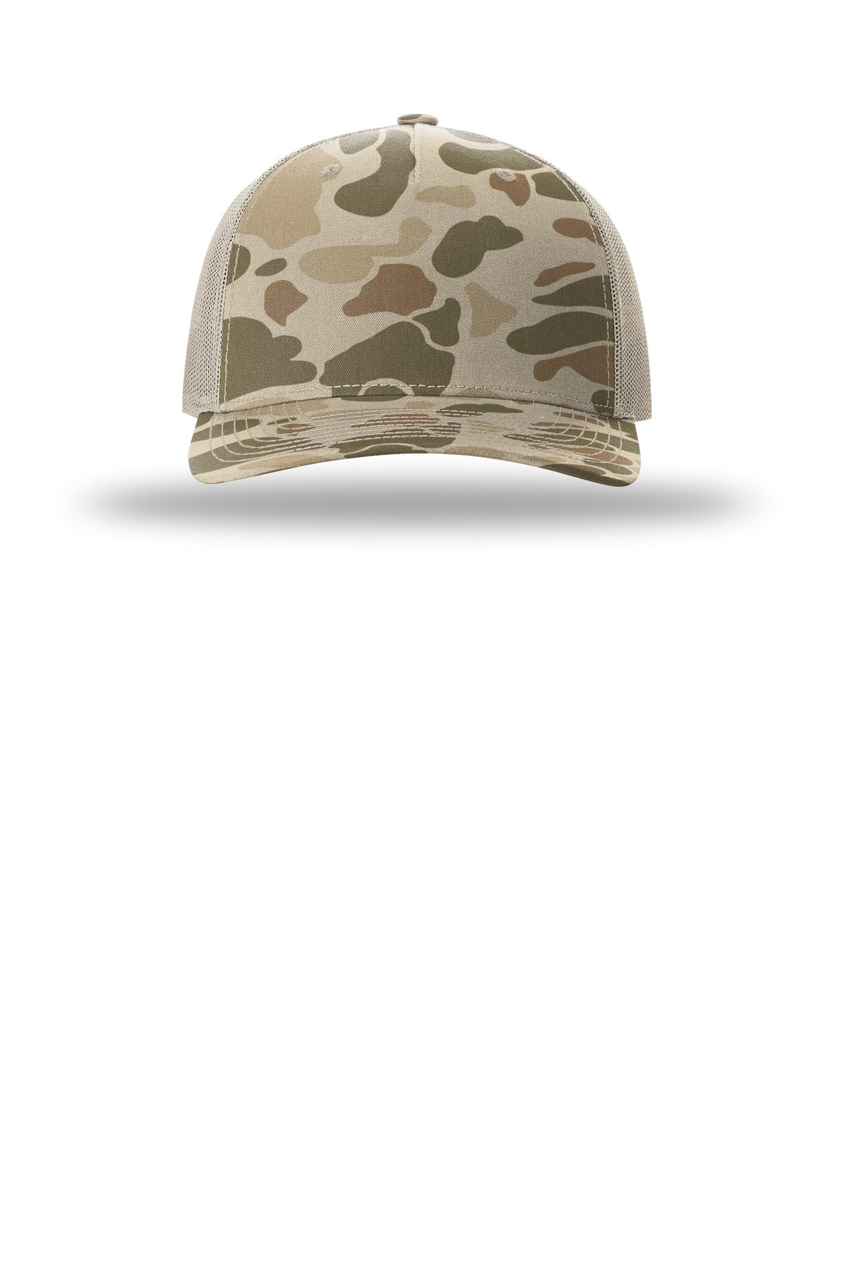Richardson Printed Five-Panel Trucker - Harvest Duck Camo/ Light Tan