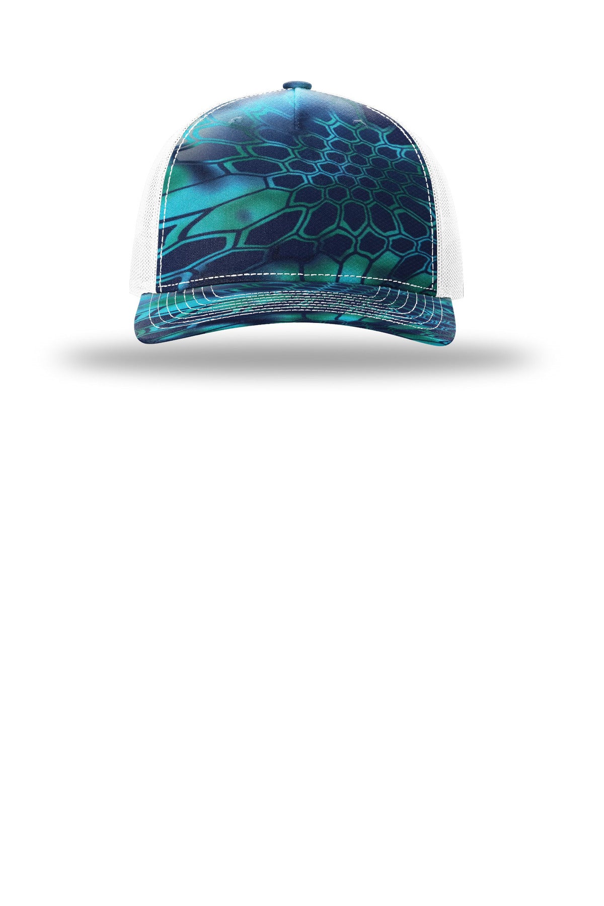 Richardson Printed Five-Panel Trucker - Kryptek Pontus/ White