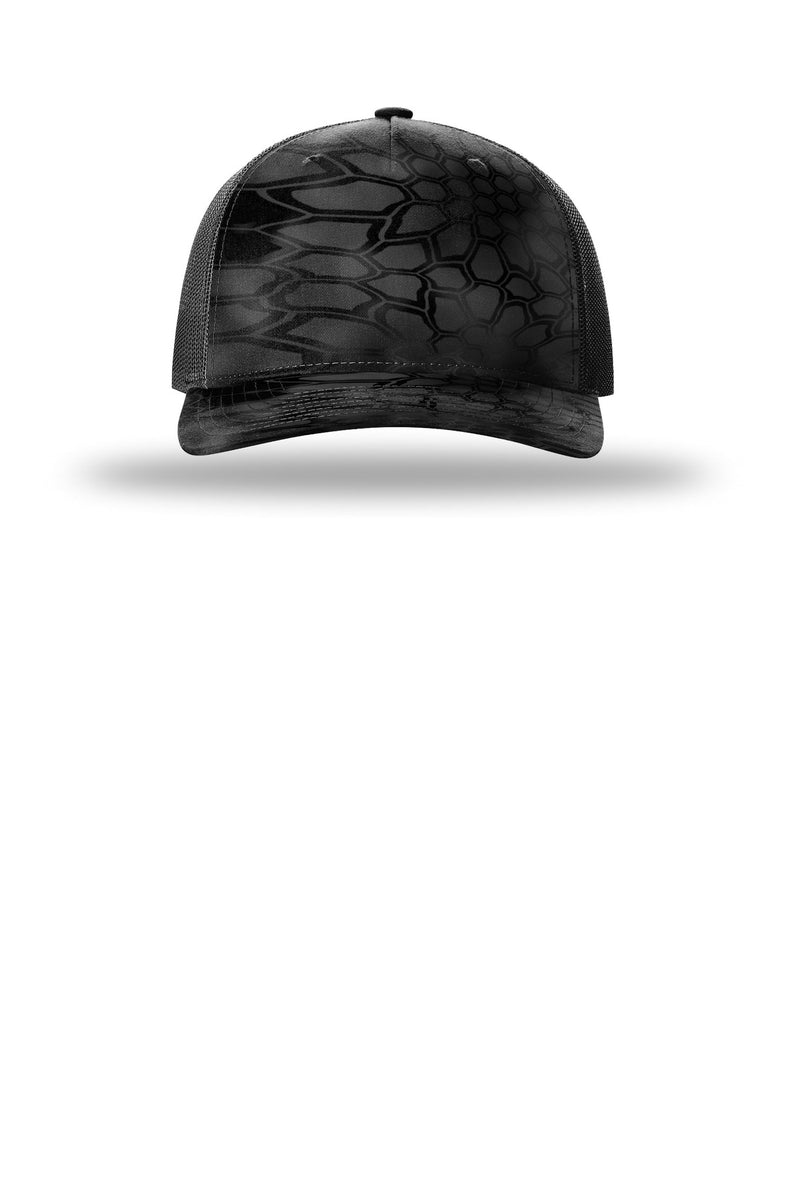 Richardson Printed Five-Panel Trucker - Kryptek Typhon/ Black