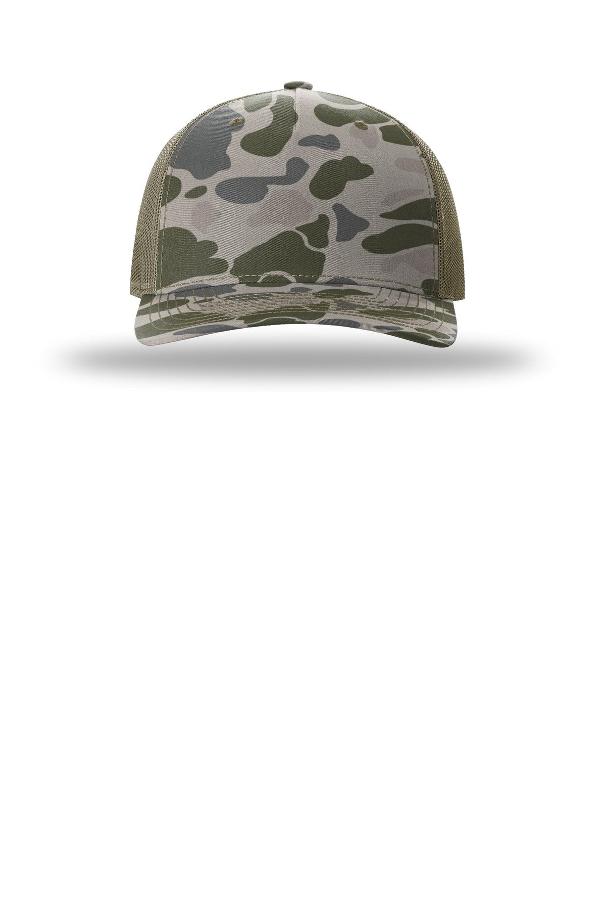 Richardson Printed Five-Panel Trucker - Marsh Duck Camo/ Loden