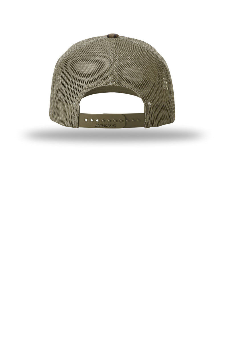 Richardson Printed Five-Panel Trucker - Mossy Oak Bottomland/ Loden