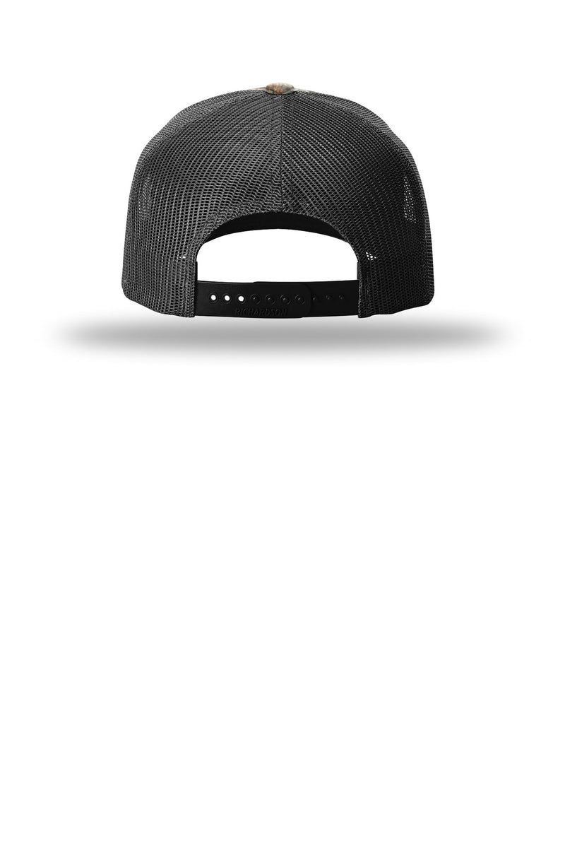 Richardson Printed Five-Panel Trucker - Mossy Oak Country DNA/ Black
